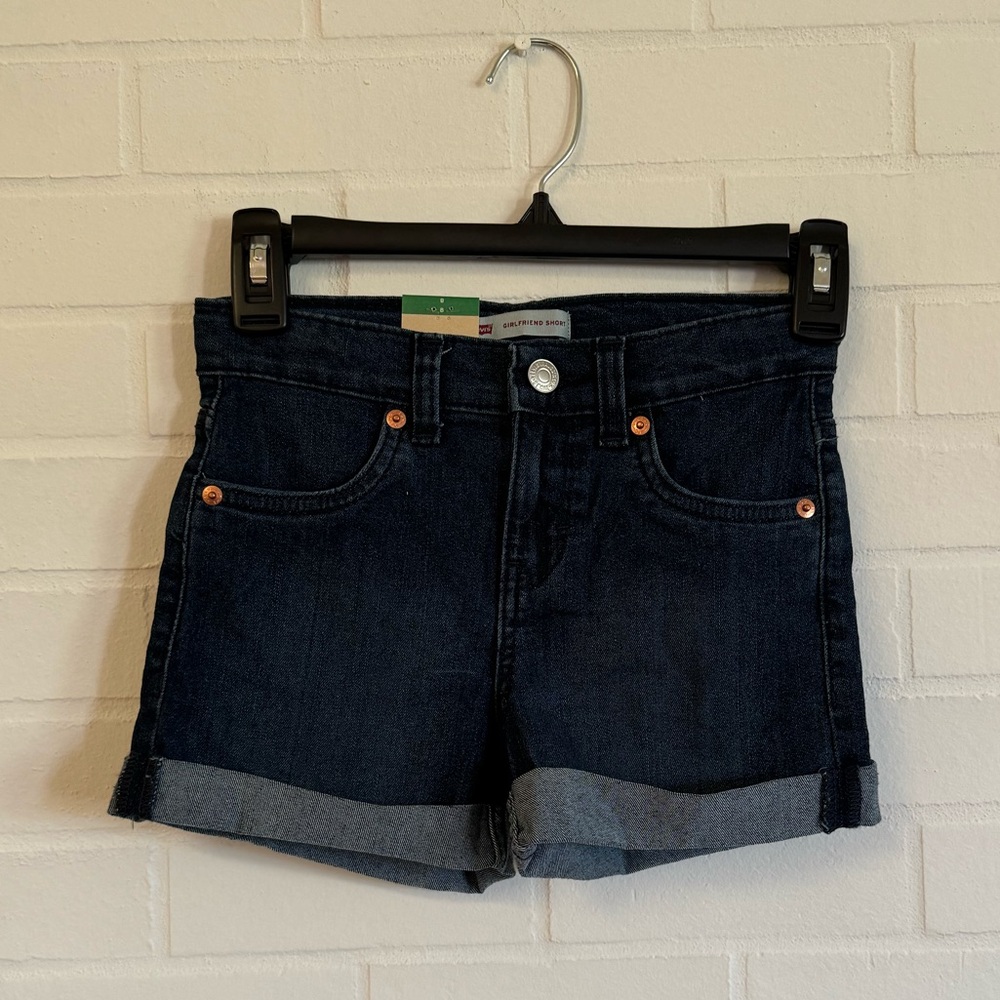 NWT Youth Denim Kids Girlfriend Dark Wash Shorts